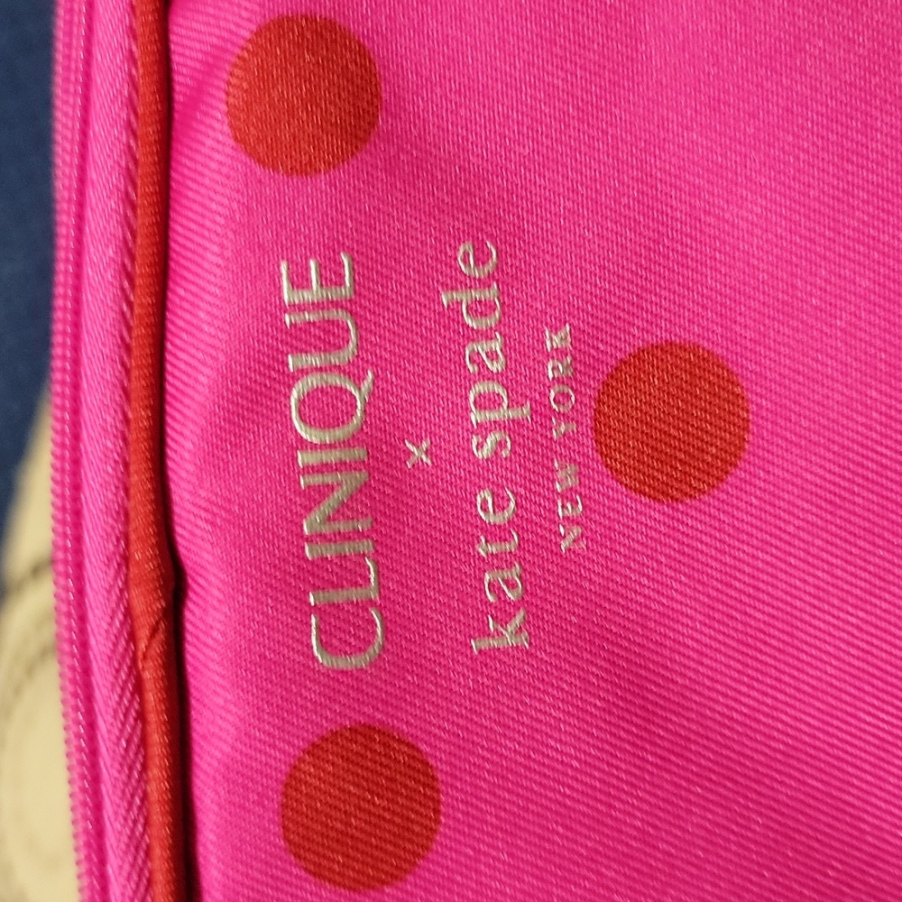 Clinique × Kate Spade Polka Dot Makeup Bag Cosmetic Pouch - Picture 2 of 5